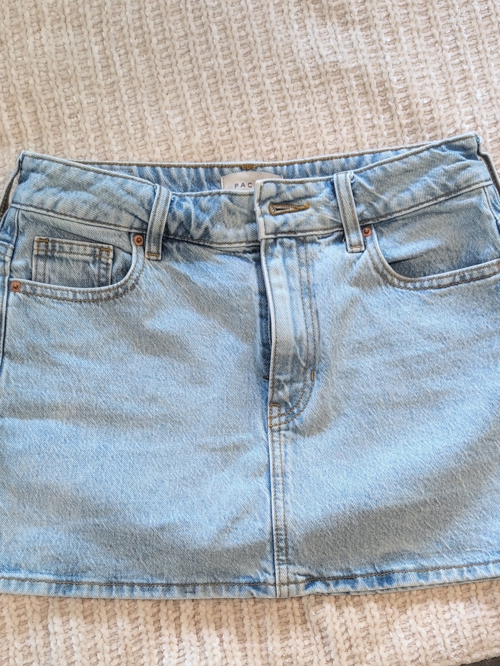 PacSun Light Blue Denim Mini Skirt